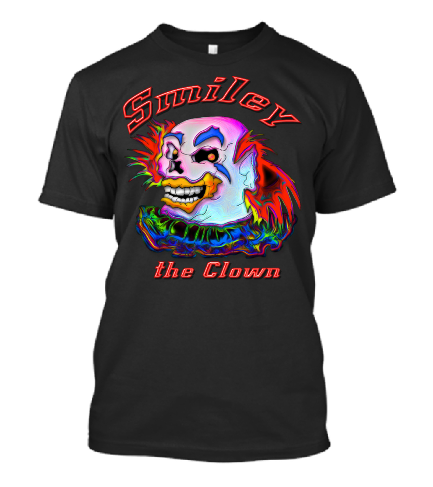 Smiley The Clown Psychedelic Neon Grotesque T-Shirt