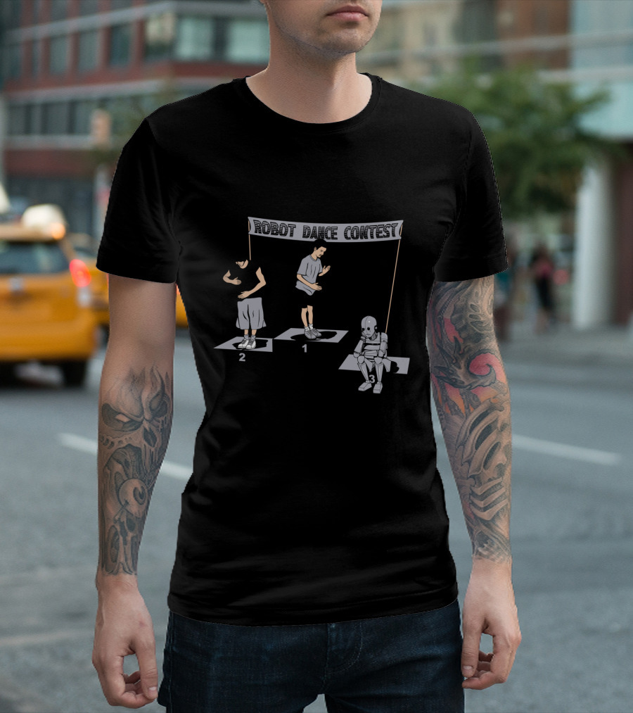 Robot Dance Contest Podium: Humans vs Android Performers T-Shirt