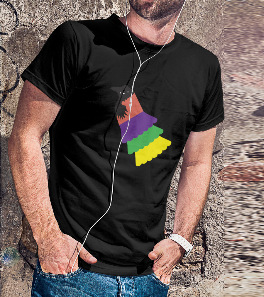 Birdy Multicolor Layered Bird Silhouette T-Shirt
