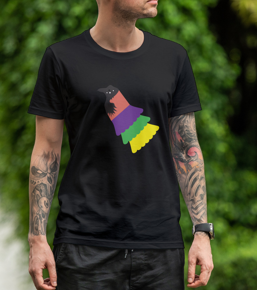Birdy Multicolor Layered Bird Silhouette T-Shirt