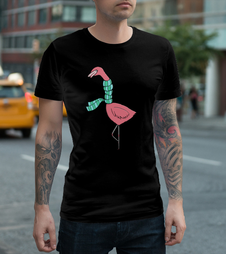 Flamingo Flu Winter Scarf Cozy Appeal T-Shirt