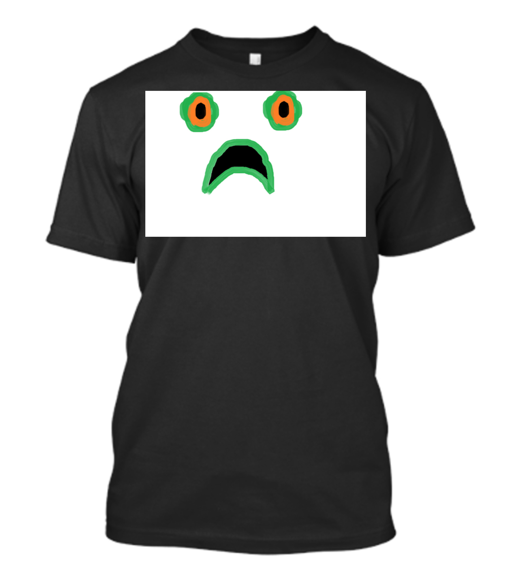 GaspJokes Sad Frog Face With Orange Eyes Expression T-Shirt