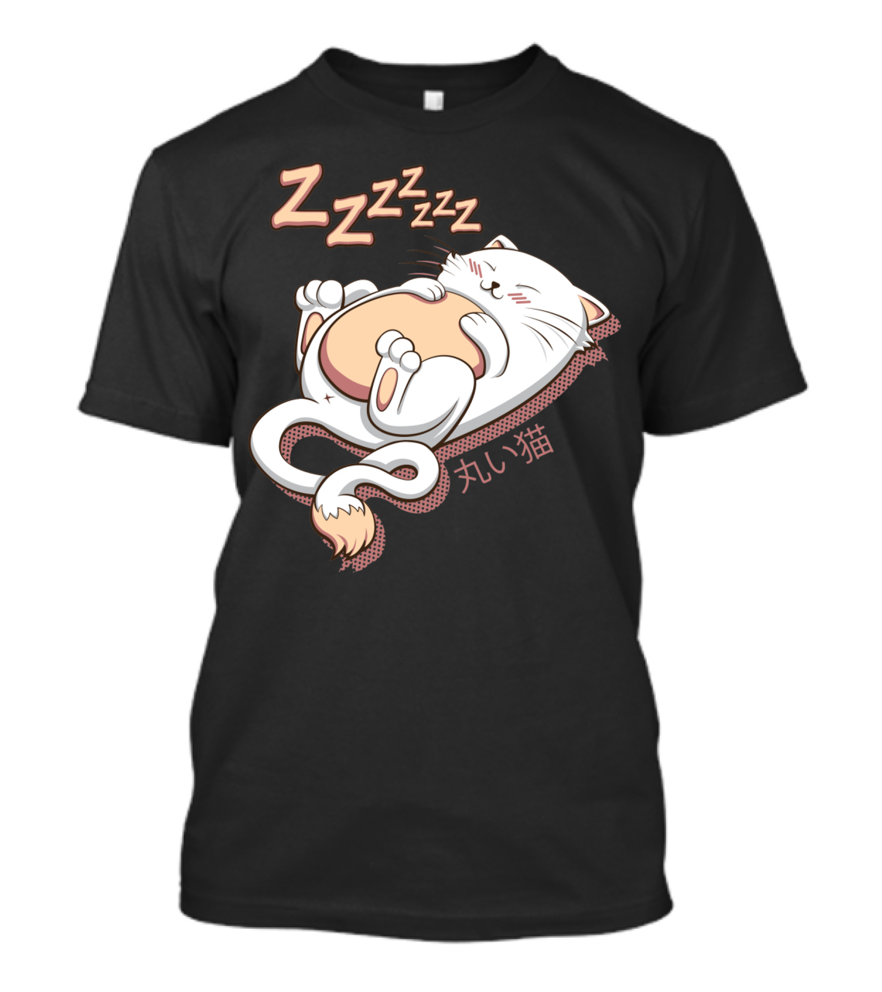 Marui Neko Sleeping Round Cat With Zzzzzz T-Shirt