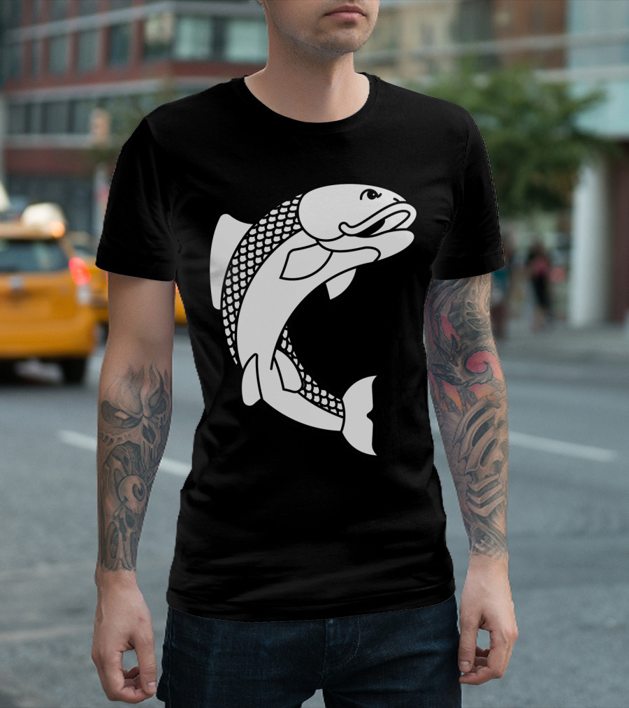 Japanese Folk Koi Carp Fish Asian T-Shirt