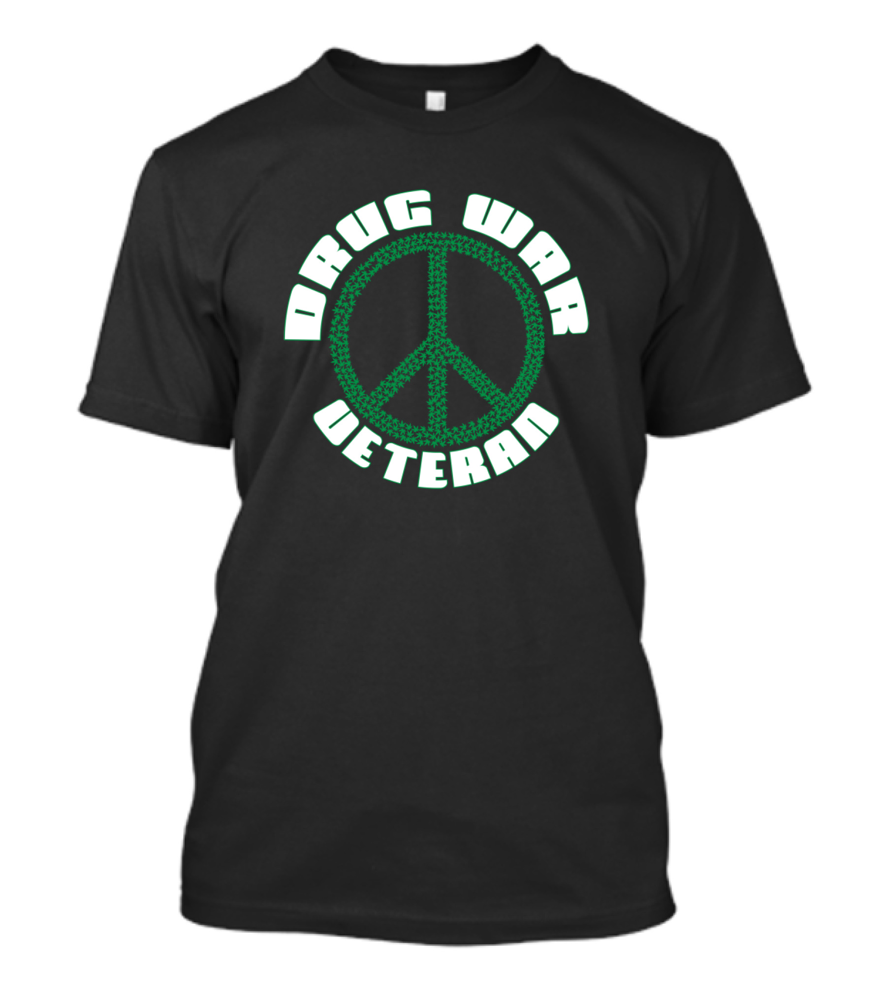 Drug War Veteran Peace Sign Cannabis T-Shirt