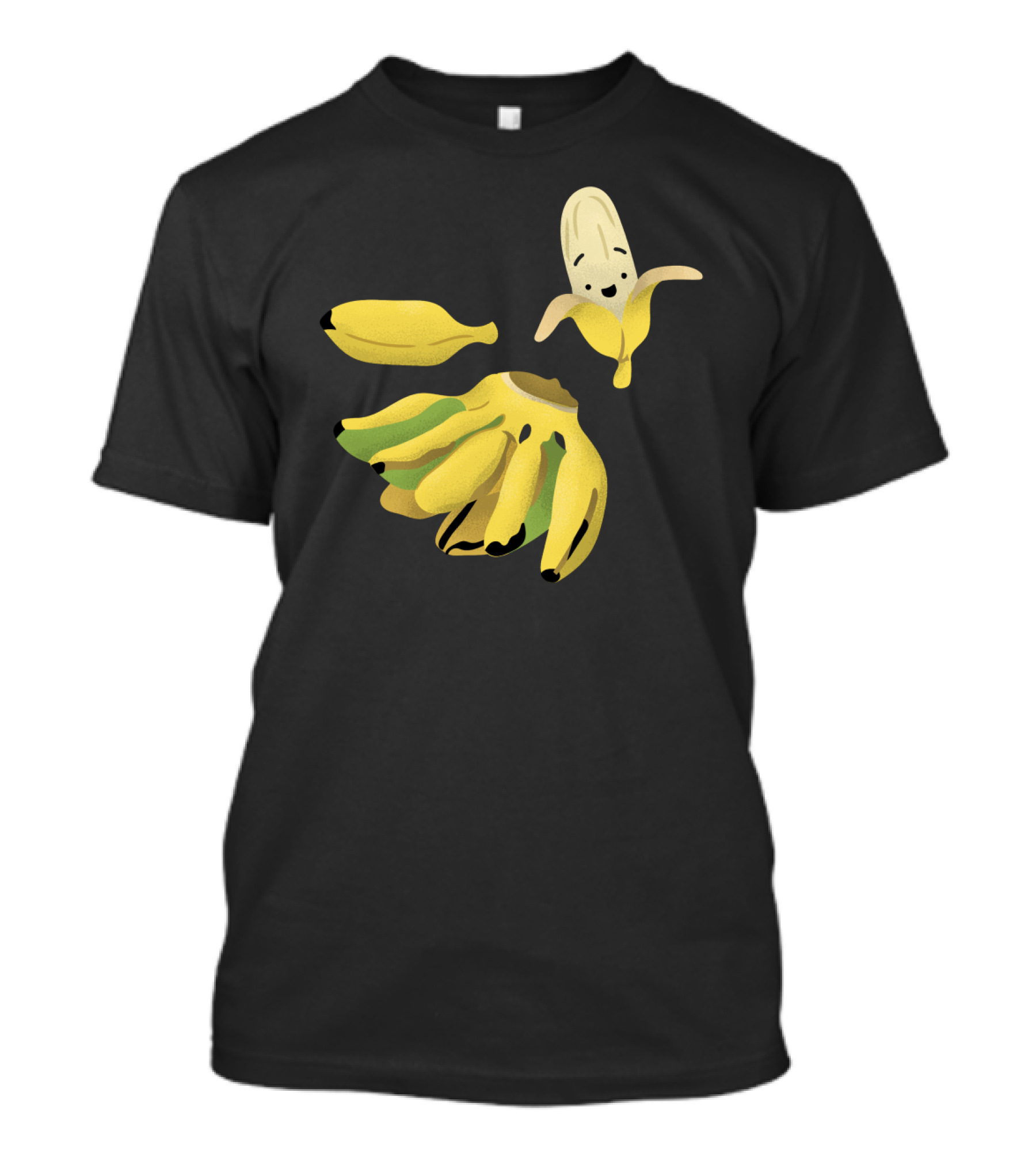 Saba Bananas Happy Banana Character And Cluster T-Shirt