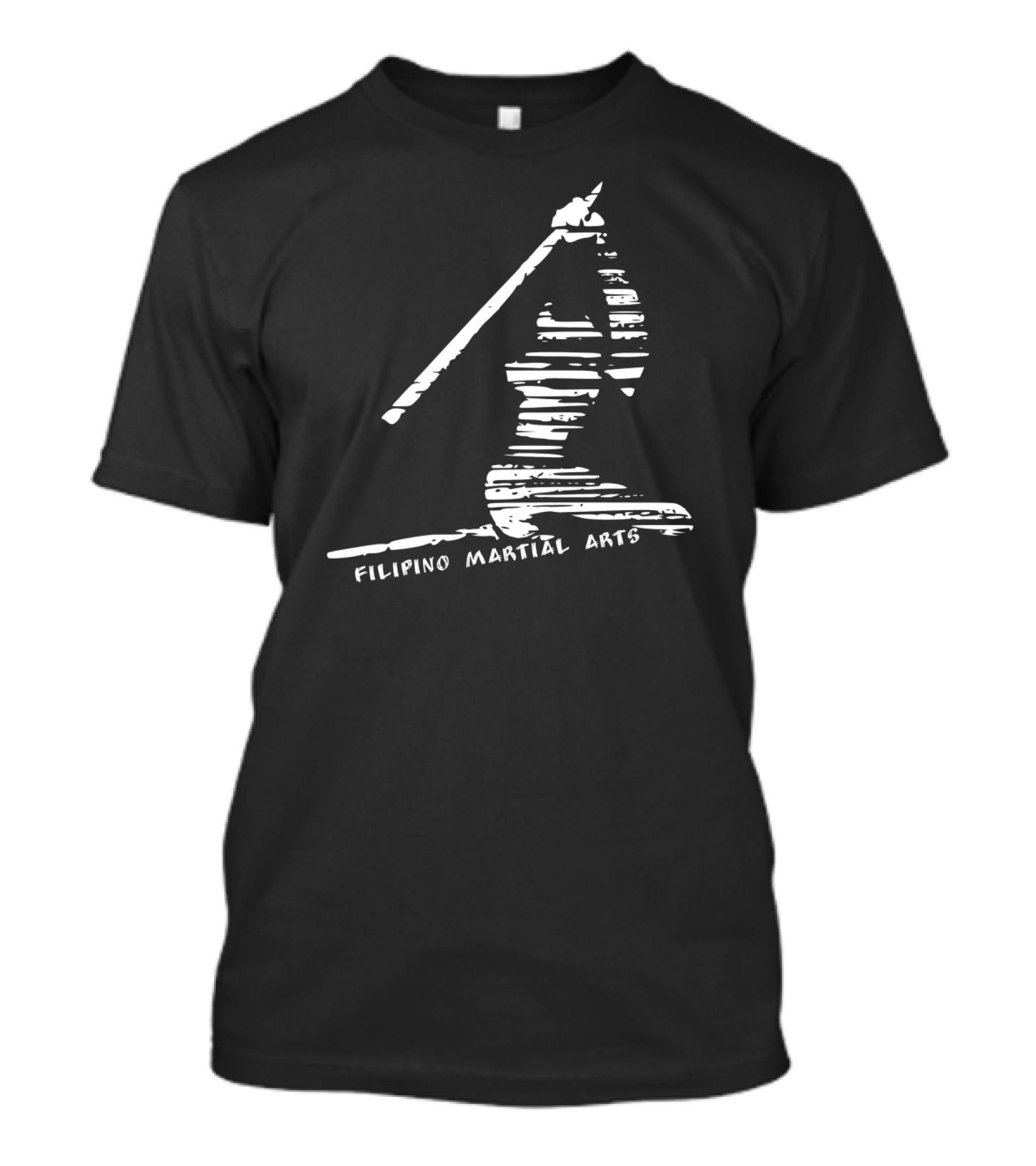 Filipino Martial Arts Silhouette With Weapon Pose T-Shirt