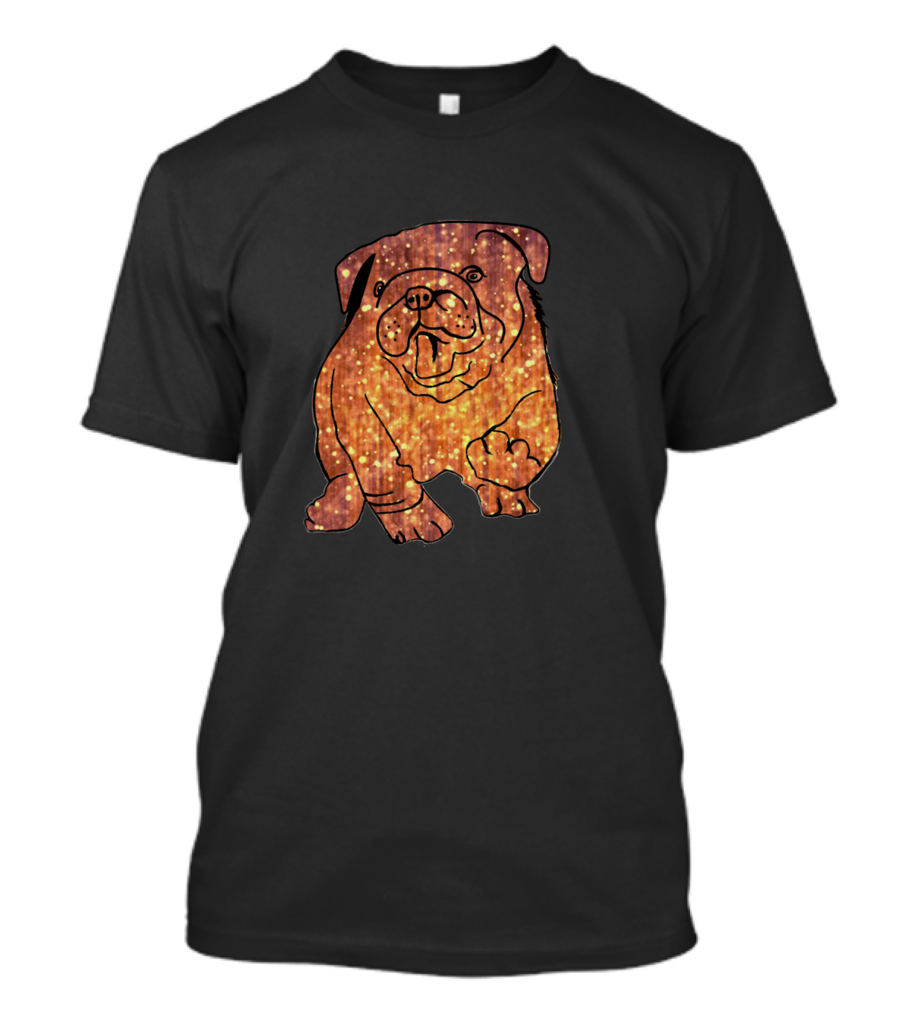 Golden Sparkle Bulldog French Bulldog Puppy T-Shirt