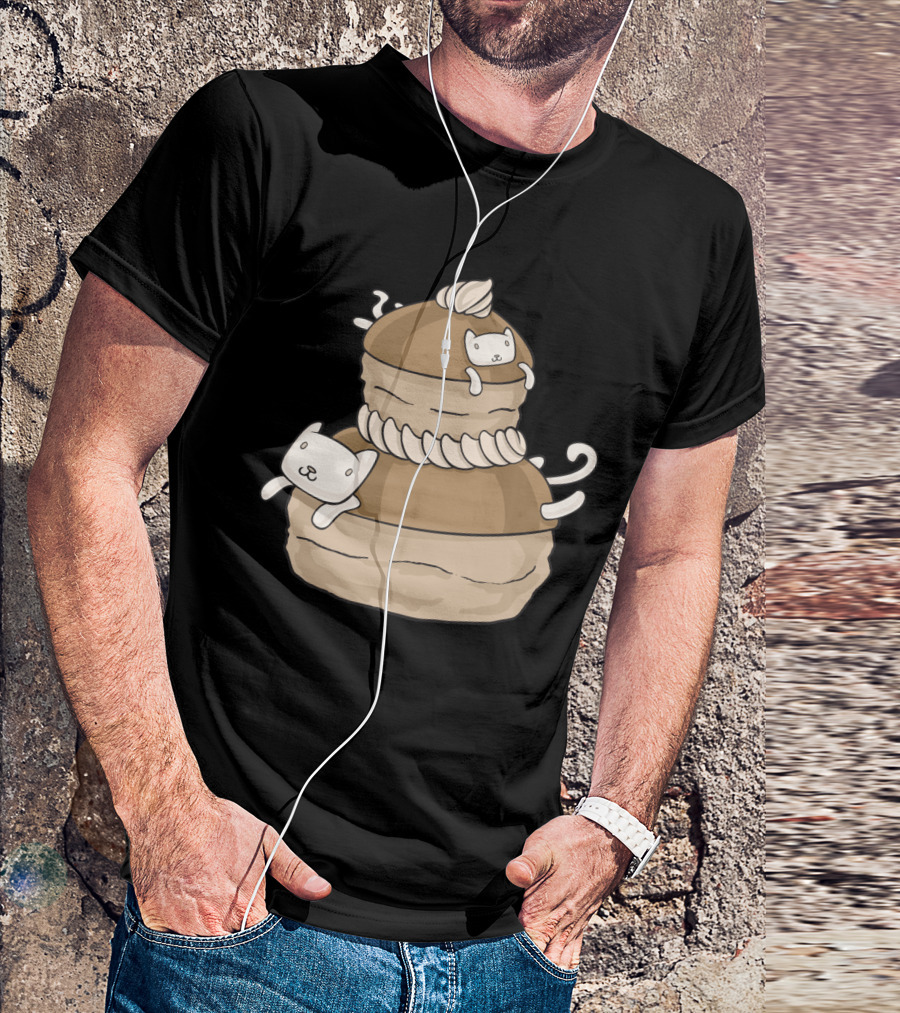 Religieuse Kitties French Pastry Cats Dessert-Themed Cuteness T-Shirt