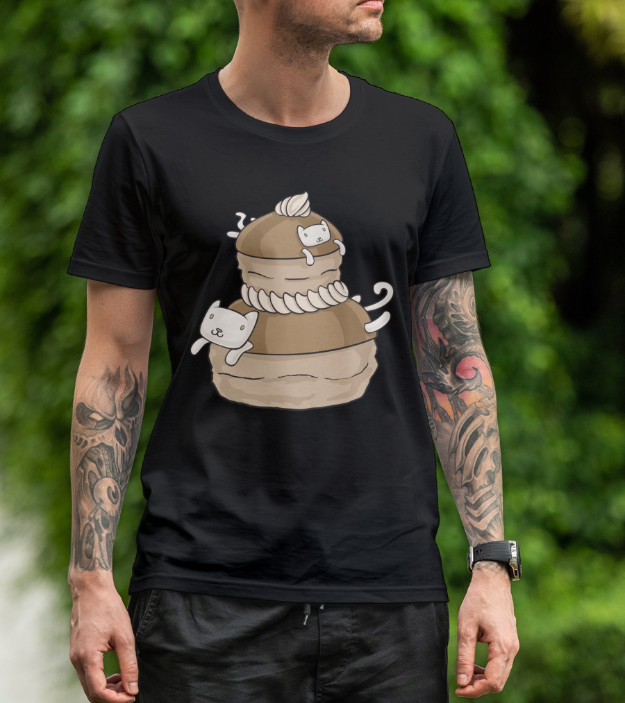 Religieuse Kitties French Pastry Cats Dessert-Themed Cuteness T-Shirt