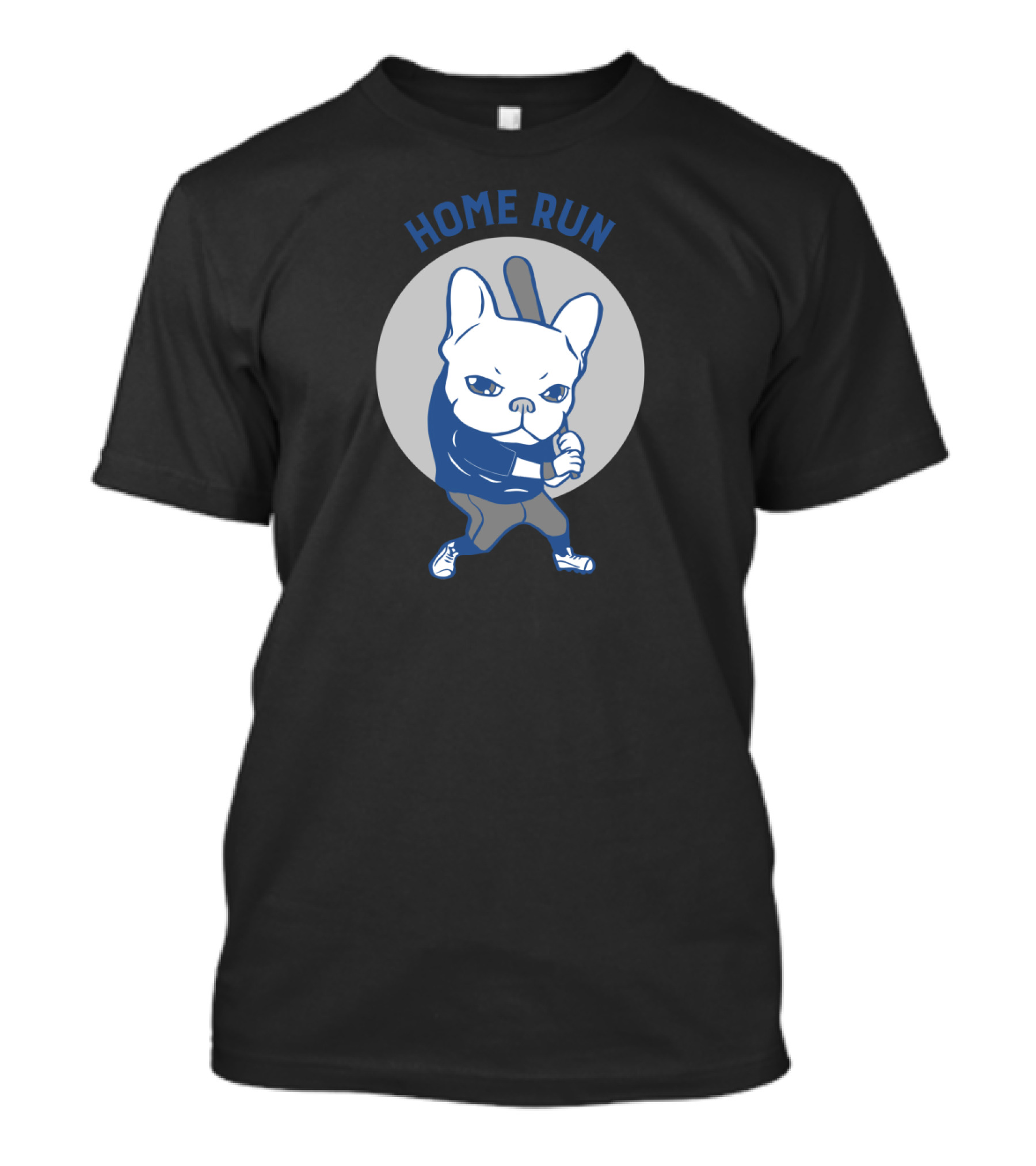 Home Run Bulldog Playing Baseball Iconic Batting Stance T-Shirt