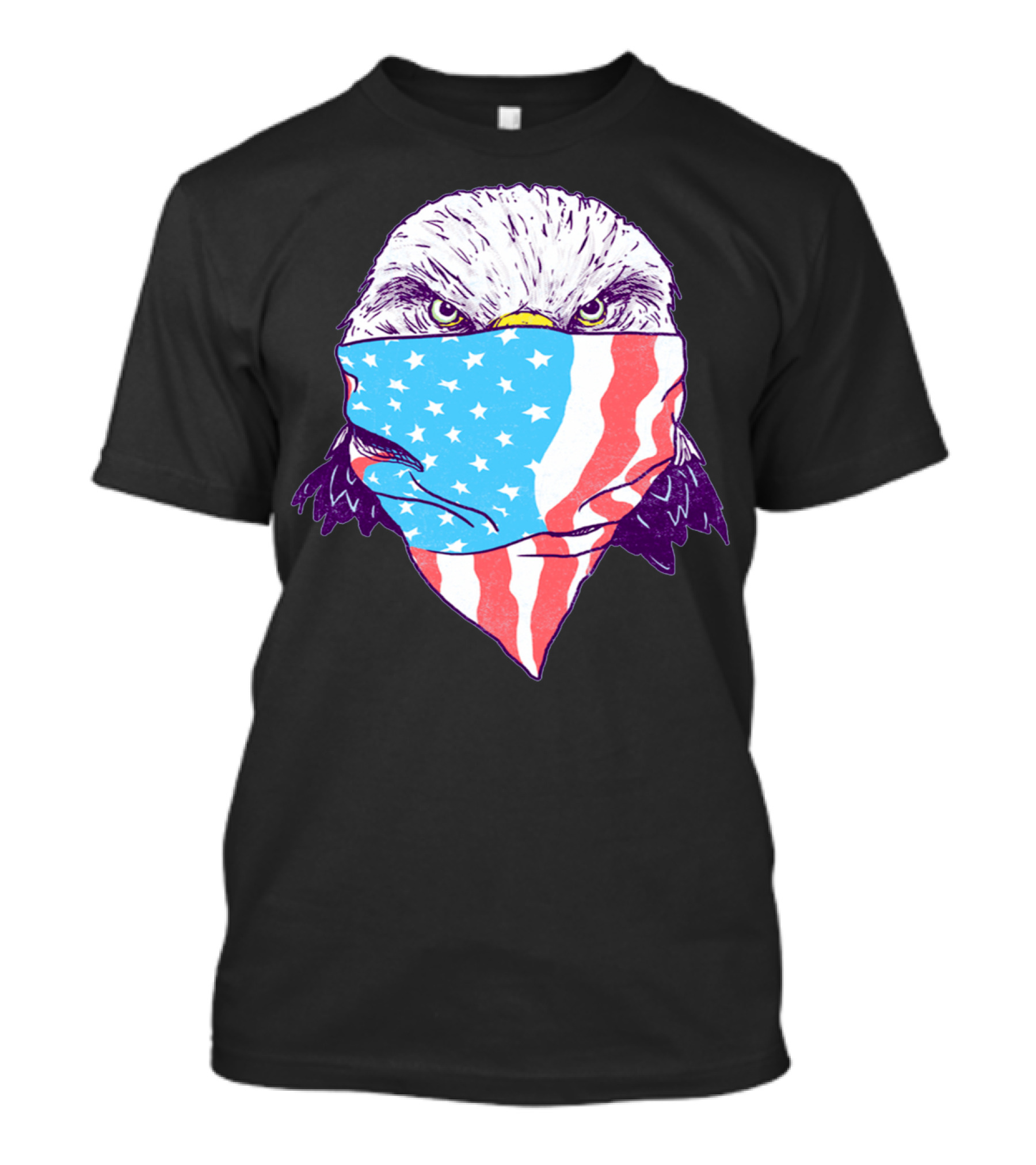 BirdEvents Other Bald Eagle American Flag Bandana T-Shirt