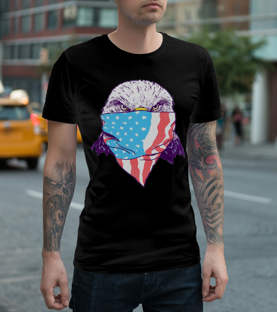 BirdEvents Other Bald Eagle American Flag Bandana T-Shirt