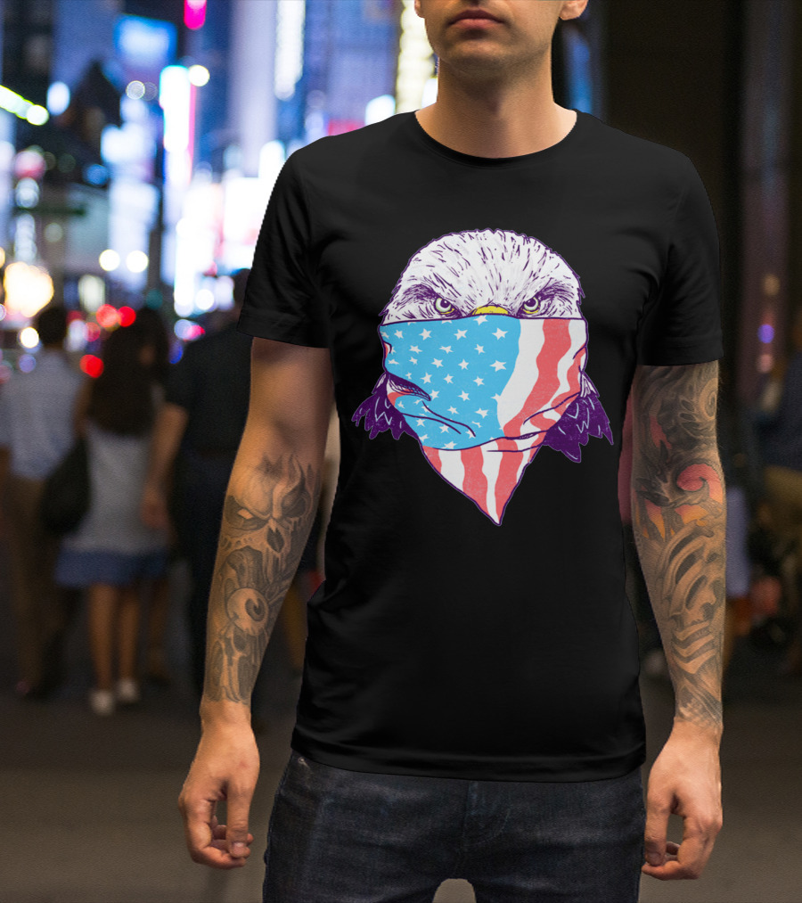 BirdEvents Other Bald Eagle American Flag Bandana T-Shirt