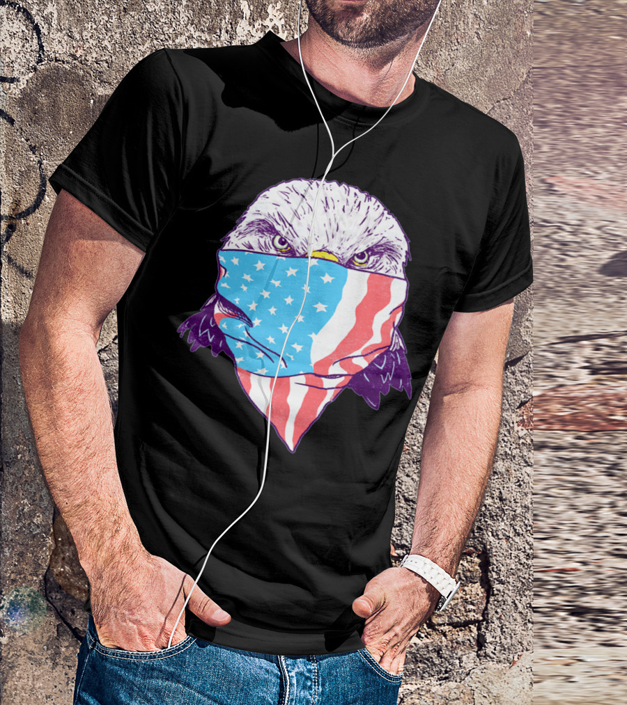 BirdEvents Other Bald Eagle American Flag Bandana T-Shirt