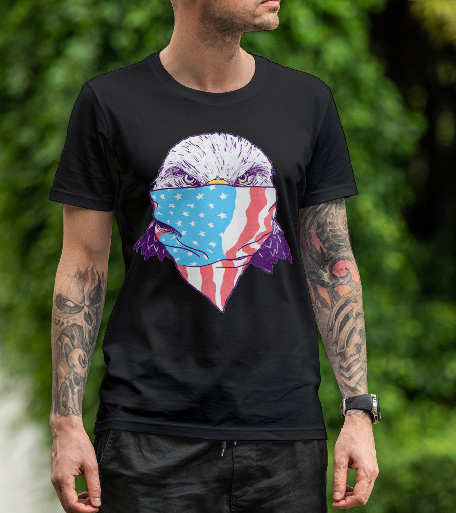 BirdEvents Other Bald Eagle American Flag Bandana T-Shirt