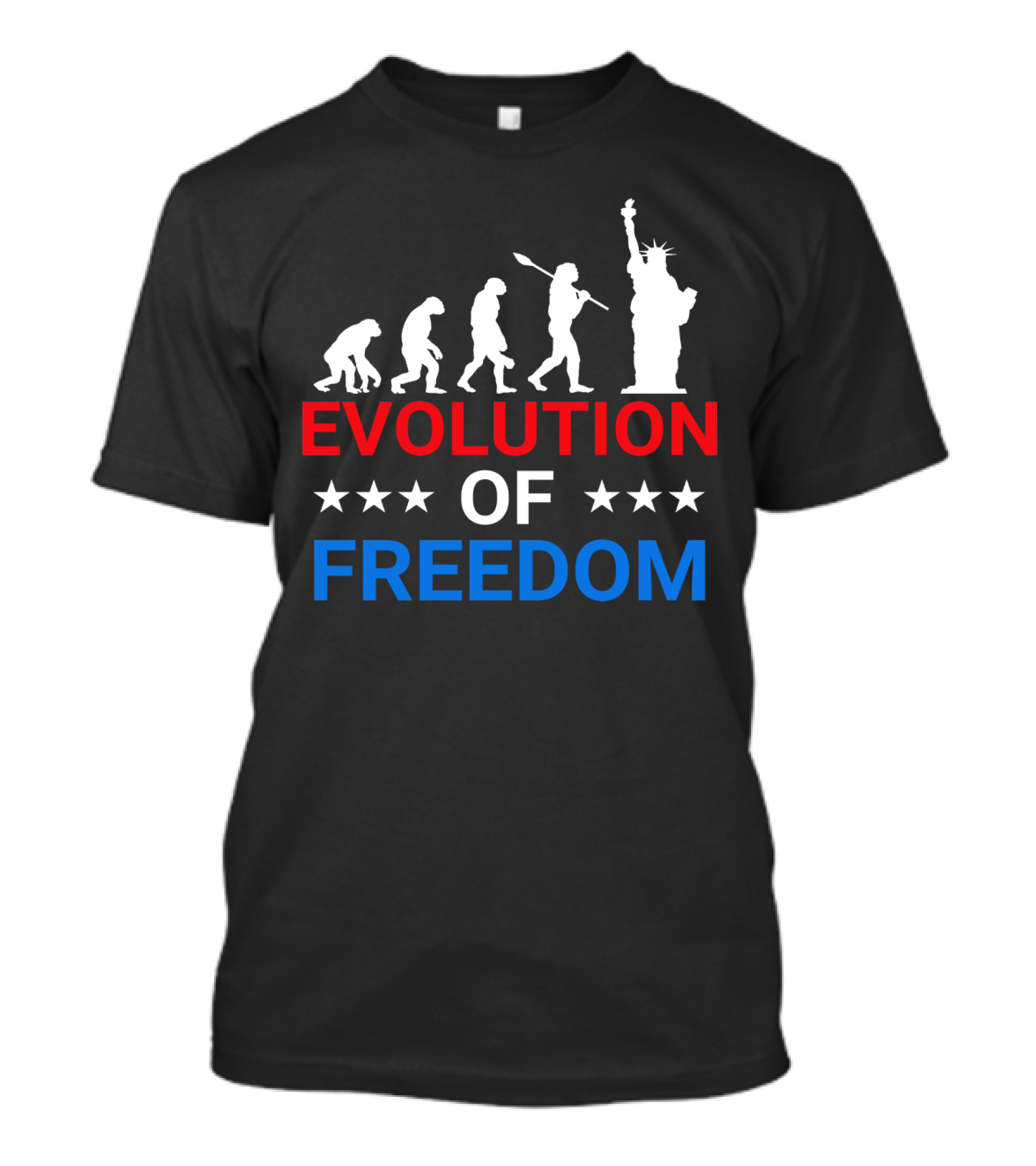 Evolution Of Freedom: Humanity's Journey To Liberty With Statue Of Liberty T-Shirt