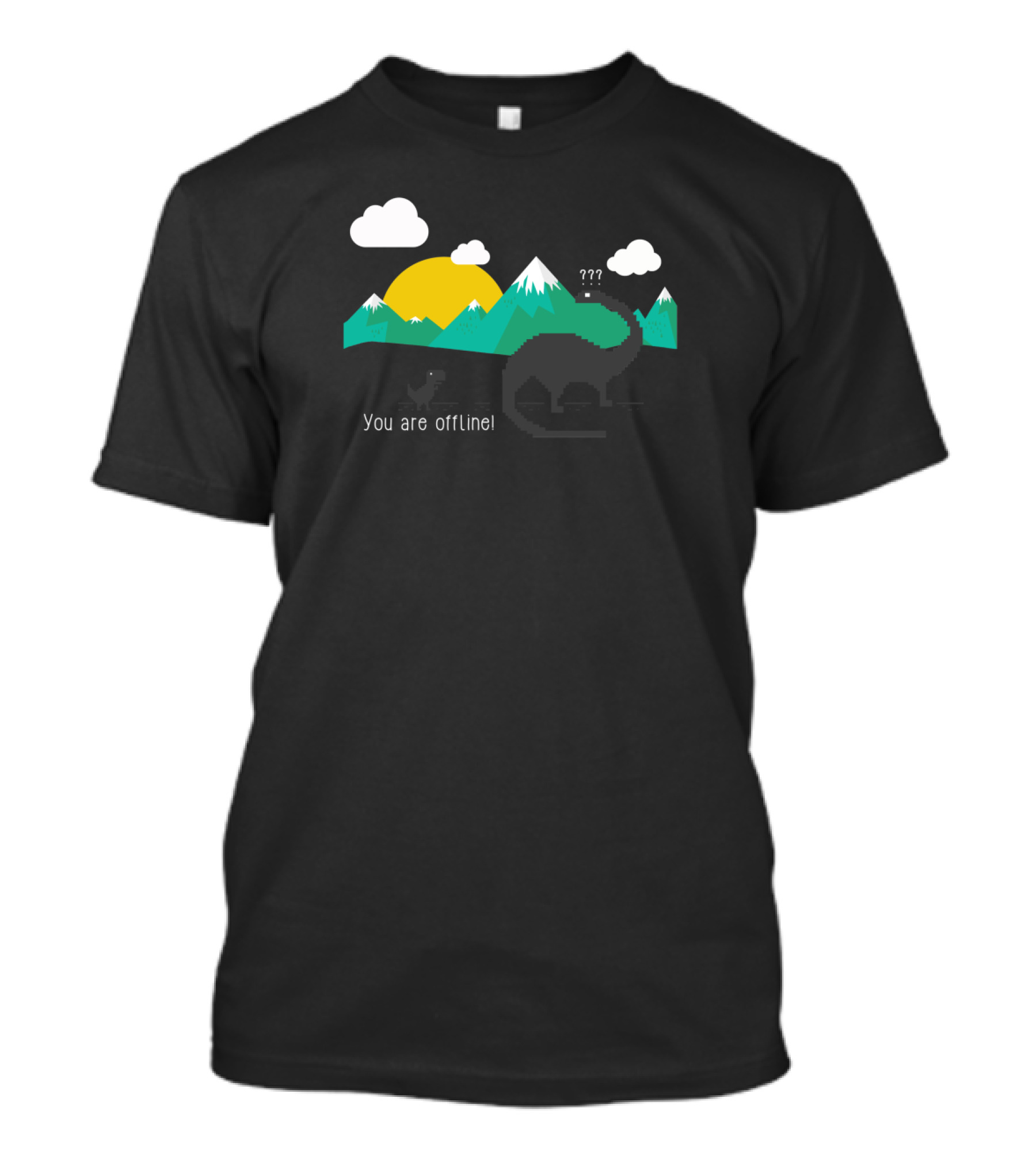 You Are Offline Dinosaur Google Chrome Game Parody C Rex T-Shirt