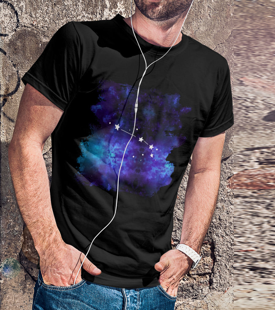 Aries Constellation In Vibrant Galaxy Nebula T-Shirt