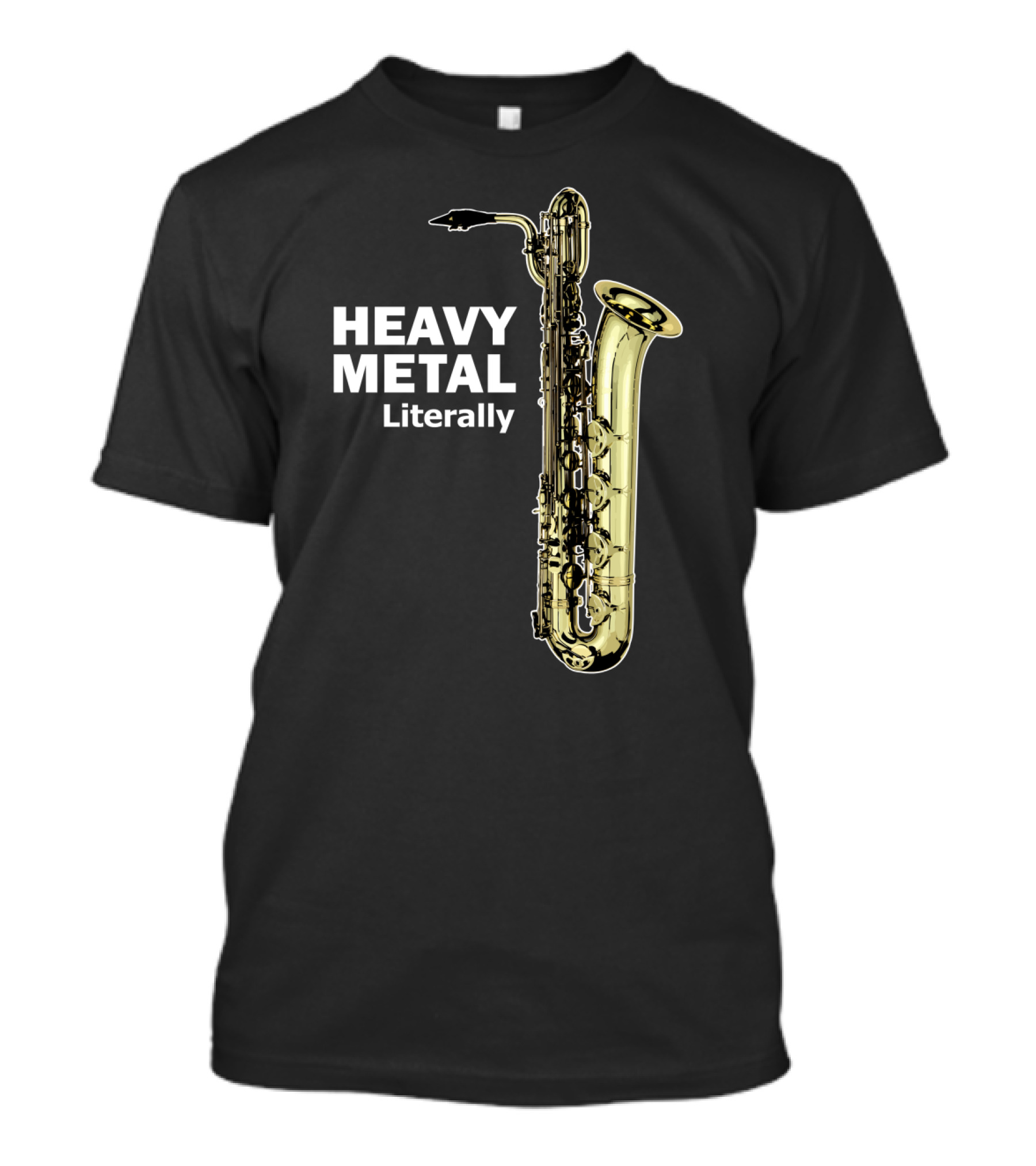 Heavy Metal Literally Saxophone Humor T-Shirt