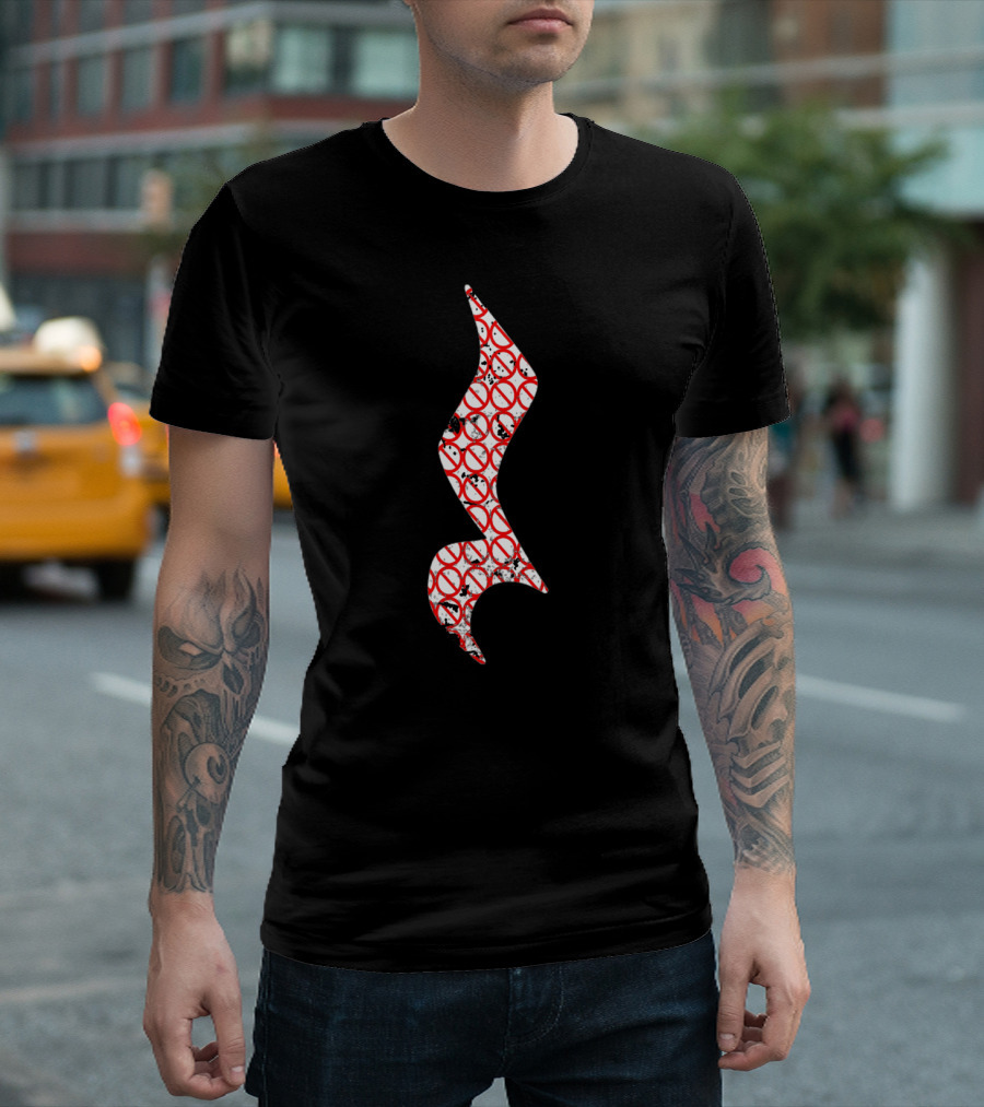 No Rest Grunge Red And White Repeated No T-Shirt