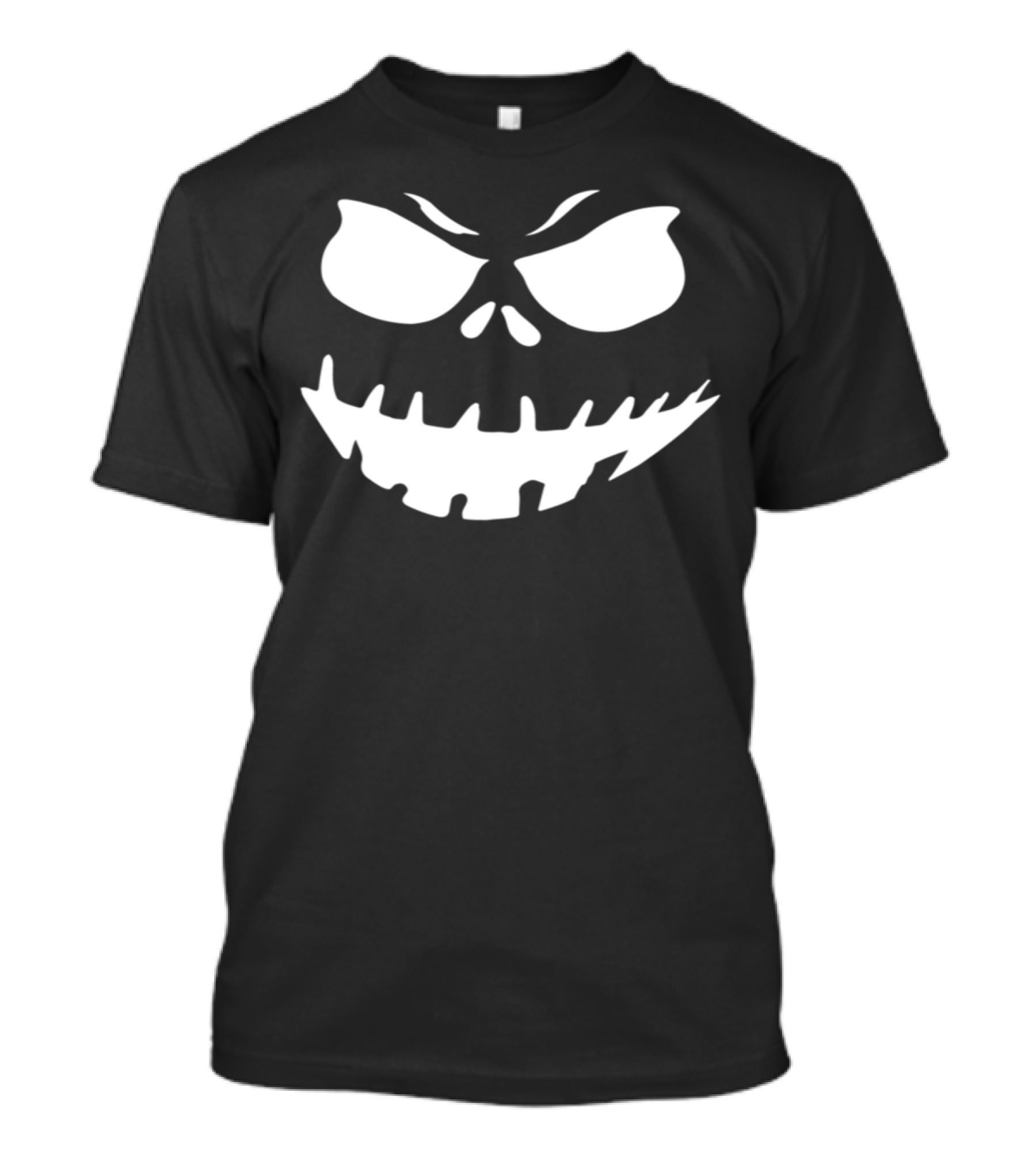 Evil Pumpkin Face Creepy Grinning Halloween T-Shirt