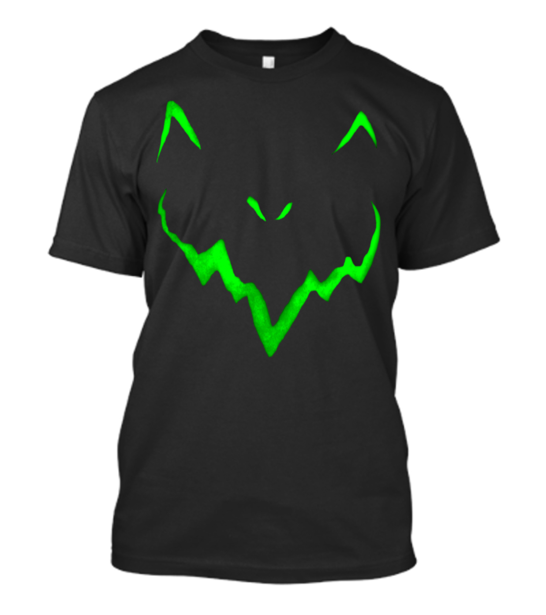 Dragon Face Neon Green Fox T-Shirt