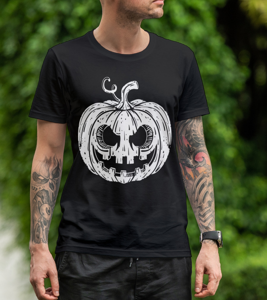 Jack O'Lantern Halloween Pumpkin Face T-Shirt