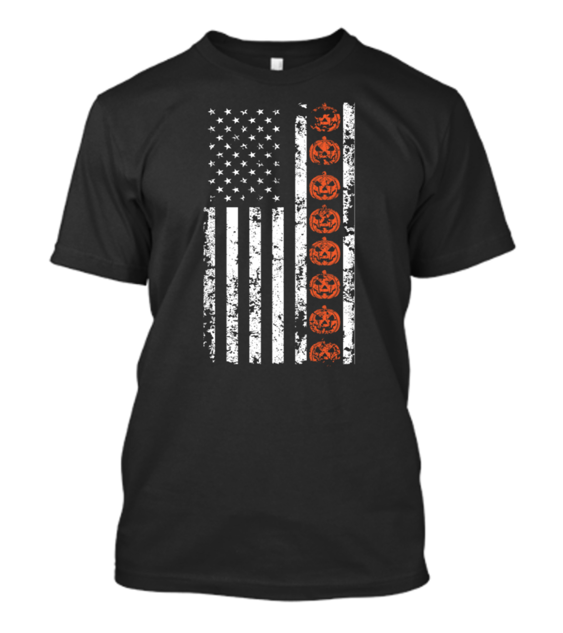 American Pumpkin Flag Halloween T-Shirt