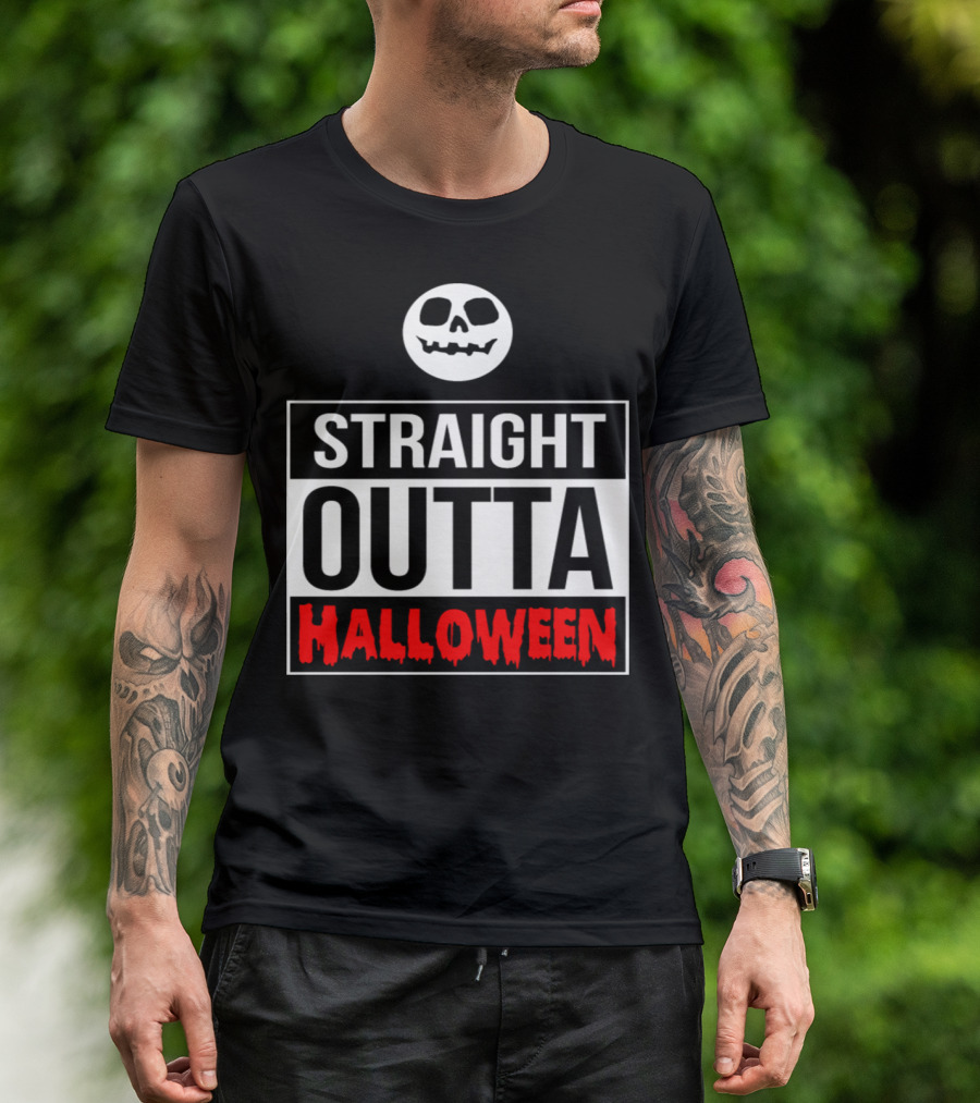 Straight Outta Halloween Skull T-Shirt