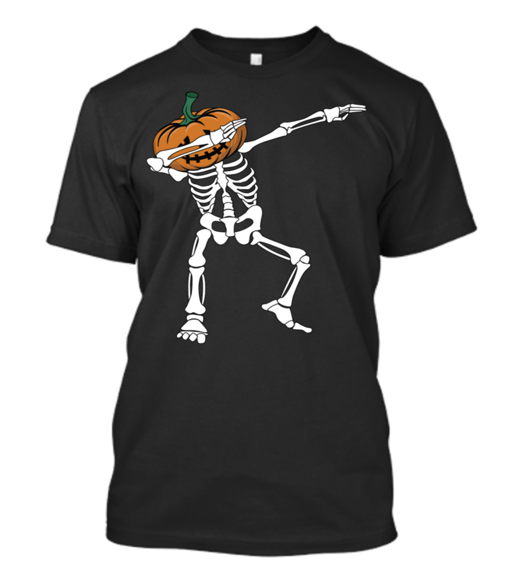 Dabbing Pumpkin Head Skeleton T-Shirt