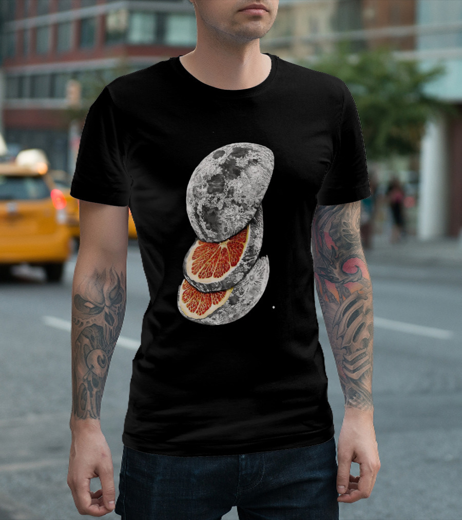 LEMON MOON Space Citrus Fusion with Blood Orange Layers T-Shirt