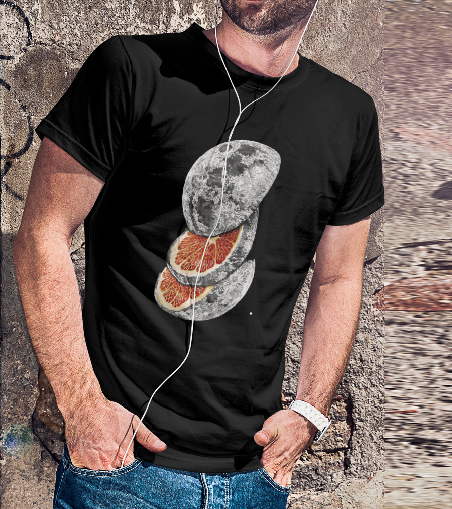 LEMON MOON Space Citrus Fusion With Blood Orange Layers T-Shirt