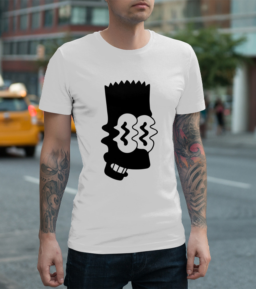 The Simpson Bart Face Wavy Eyes T-Shirt