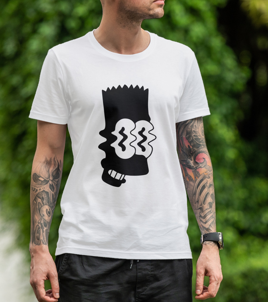 The Simpson Bart Face Wavy Eyes T-Shirt