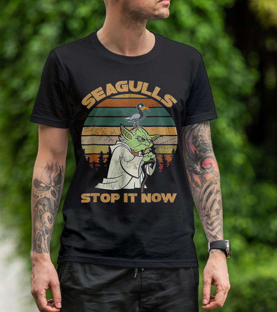 Seagulls Stop It Now Funny Song Vintage T-Shirt