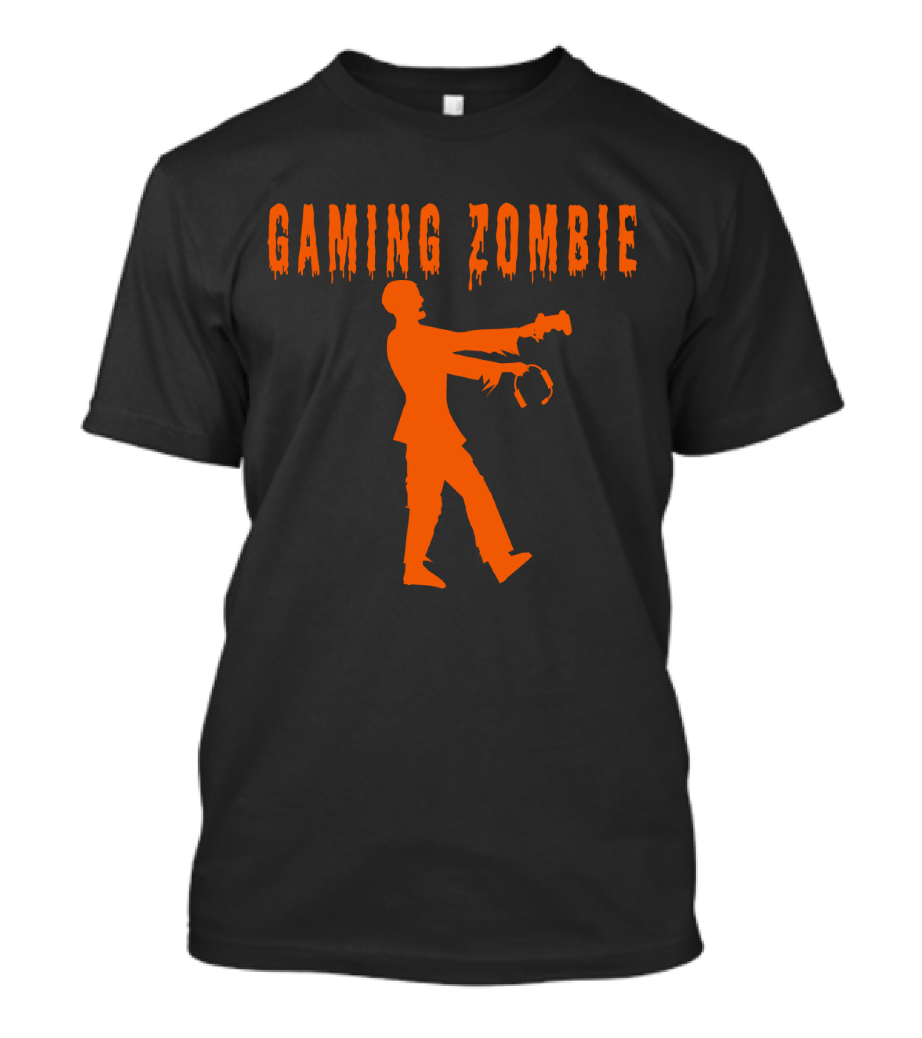 Gaming Zombie Silhouette With Headphones And Controller T-Shirt