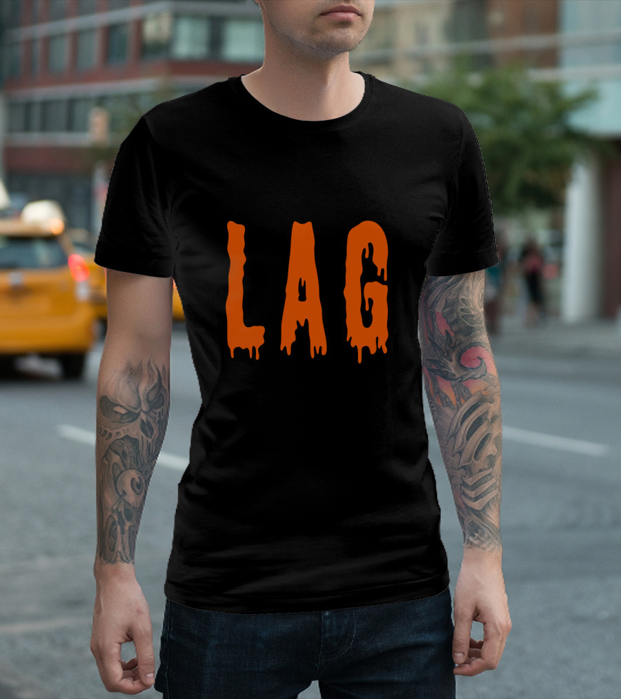Lag Dripping Text Gaming Humor T-Shirt