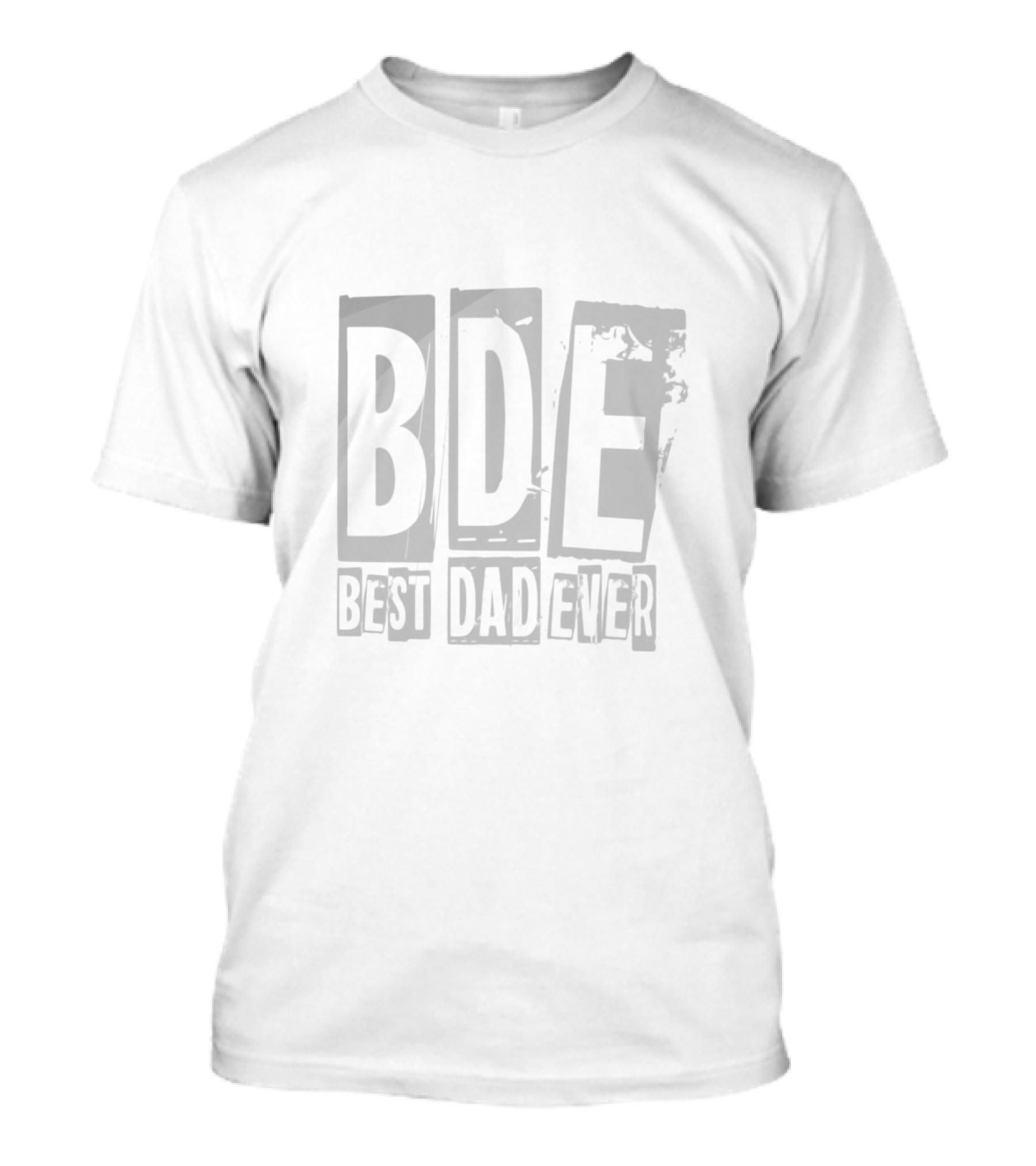 BDE Best Dad Ever Vintage Block Letter T-Shirt