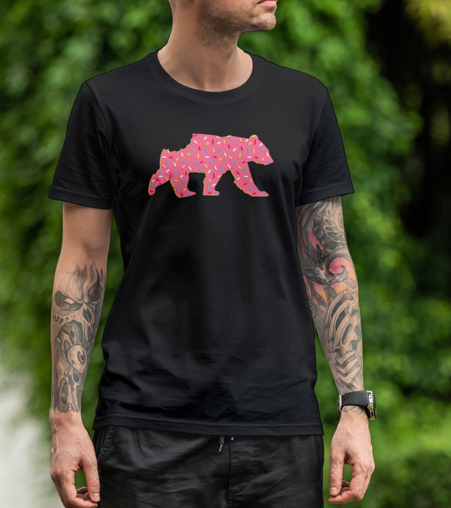 Pink Frosted Bear With Sprinkles Animal Cracker T-Shirt
