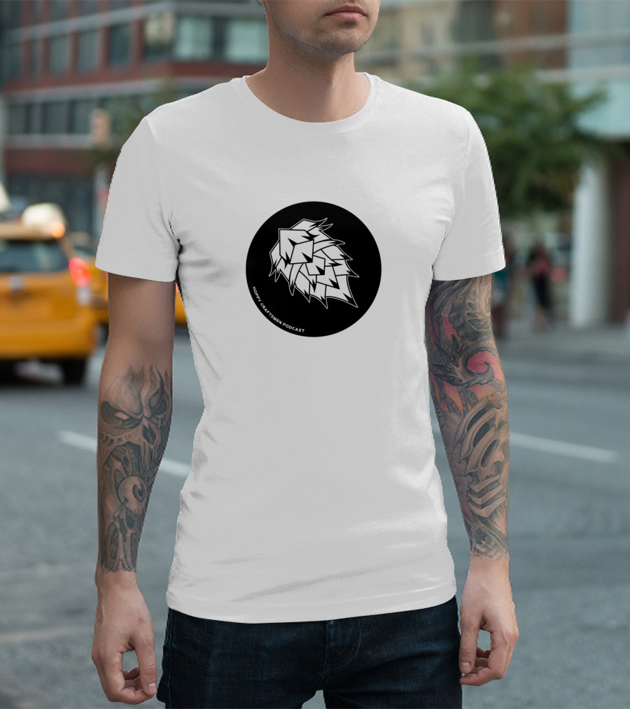 Hops Circles Craft Beer Podcast Iconic Emblem T-Shirt