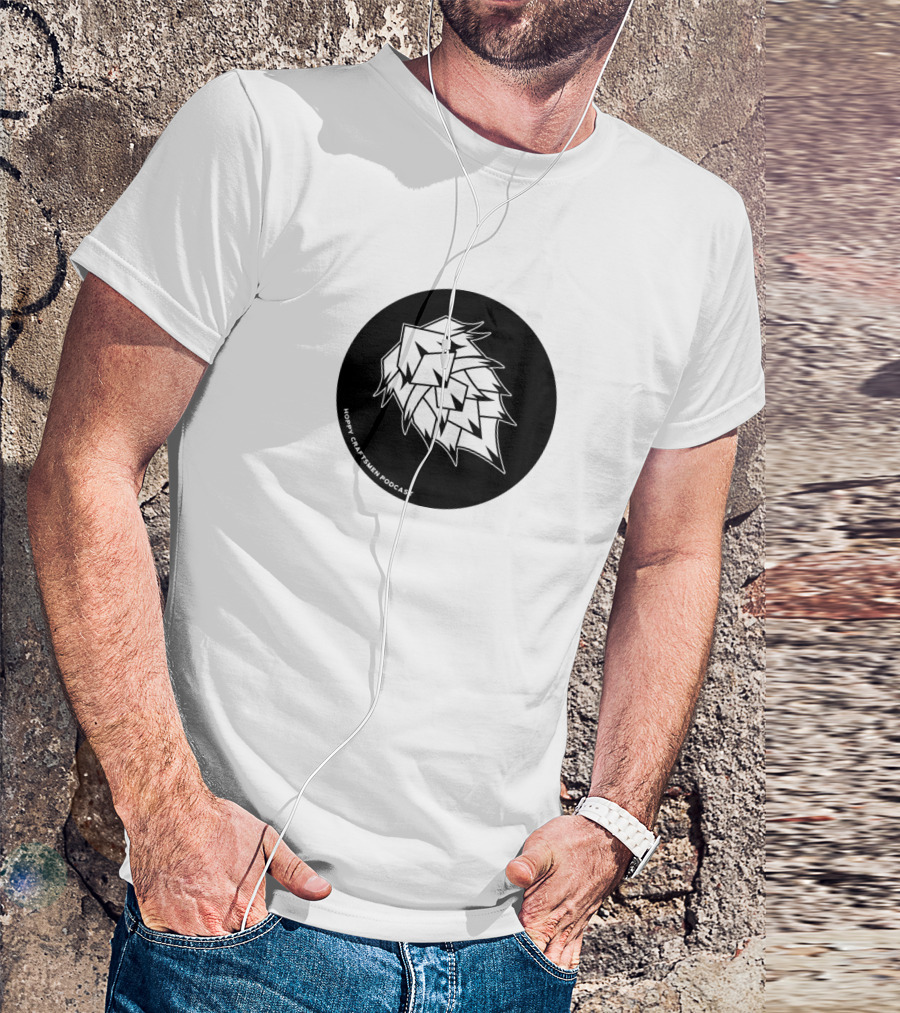 Hops Circles Craft Beer Podcast Iconic Emblem T-Shirt