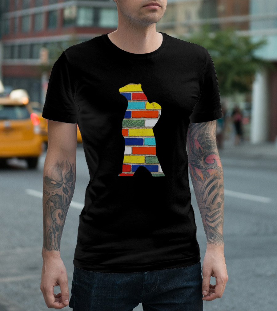Multicolored Brick Bear T-Shirt