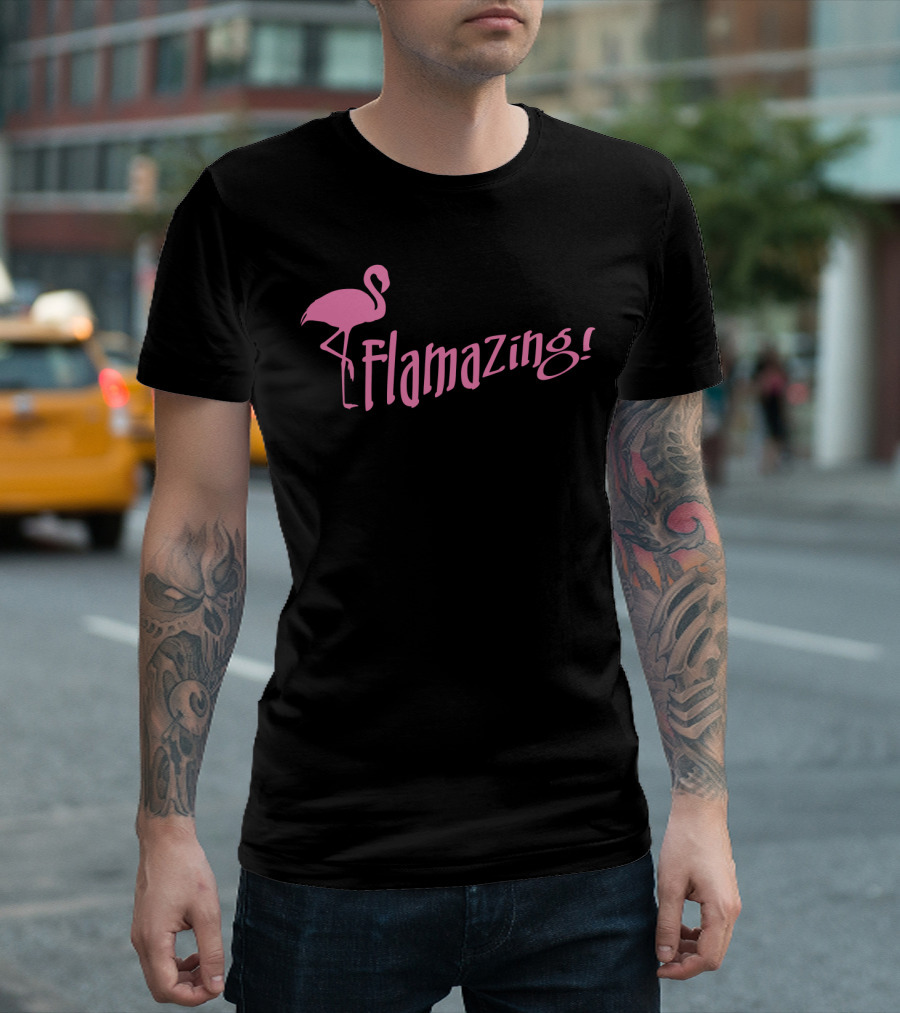 Be Flamazing Flamingo Sunglasses Fun T-Shirt
