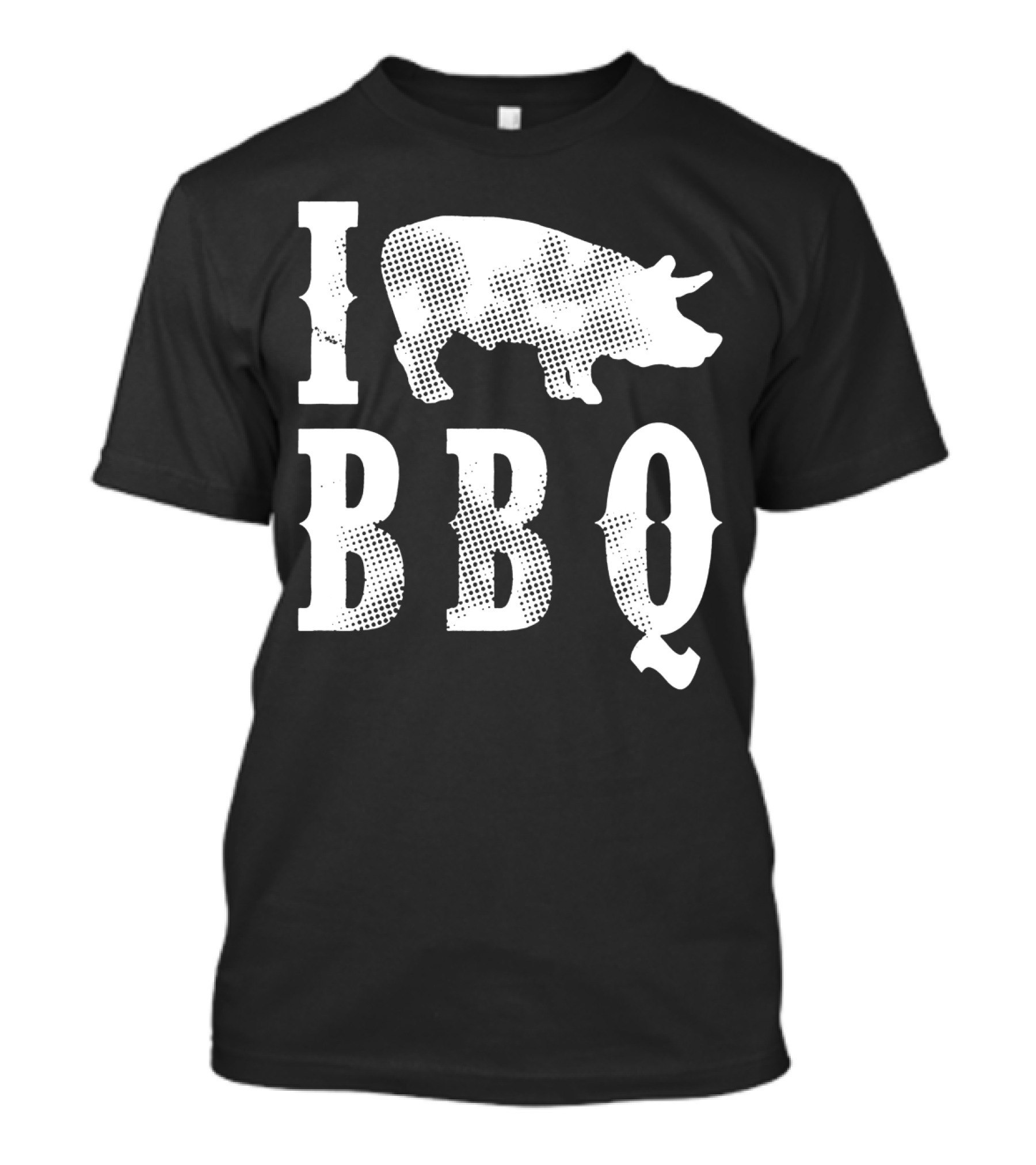 I Pig BBQ Love Bar B Que Pork Bacon Funny Humor Joke Cookout Mens Pig T-Shirt