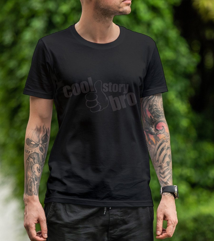 Cool Story Bro Funny Meme Slogan Joke Thumbs Up T-Shirt
