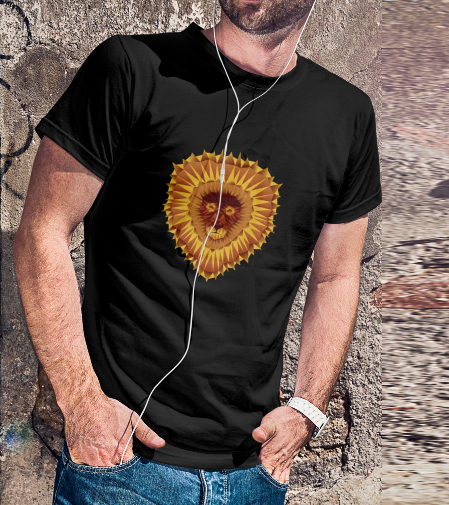 Dandy Lion Low Poly Geometric T-Shirt