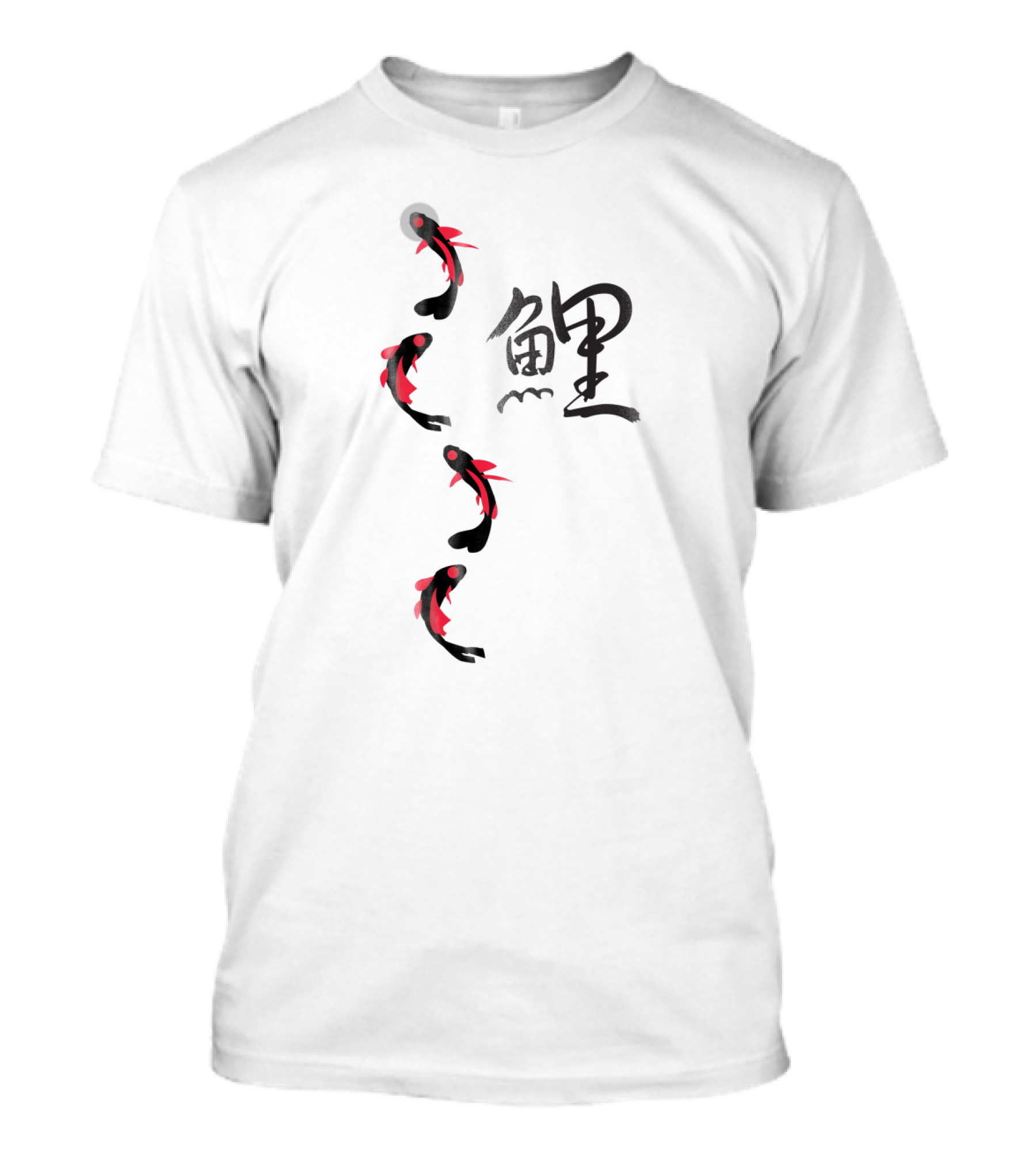Koi Fish Pattern With Japanese Kanji T-Shirt