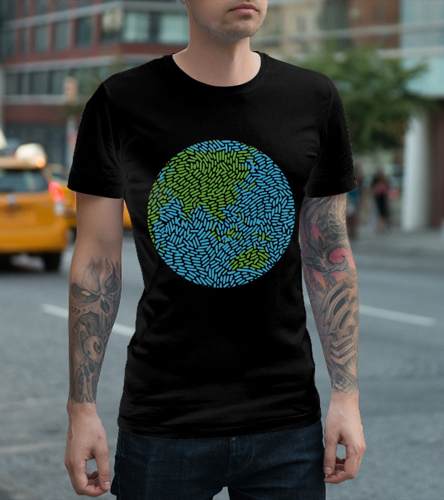 The World Is Made Of Microbes Asia Edition Earth T-Shirt