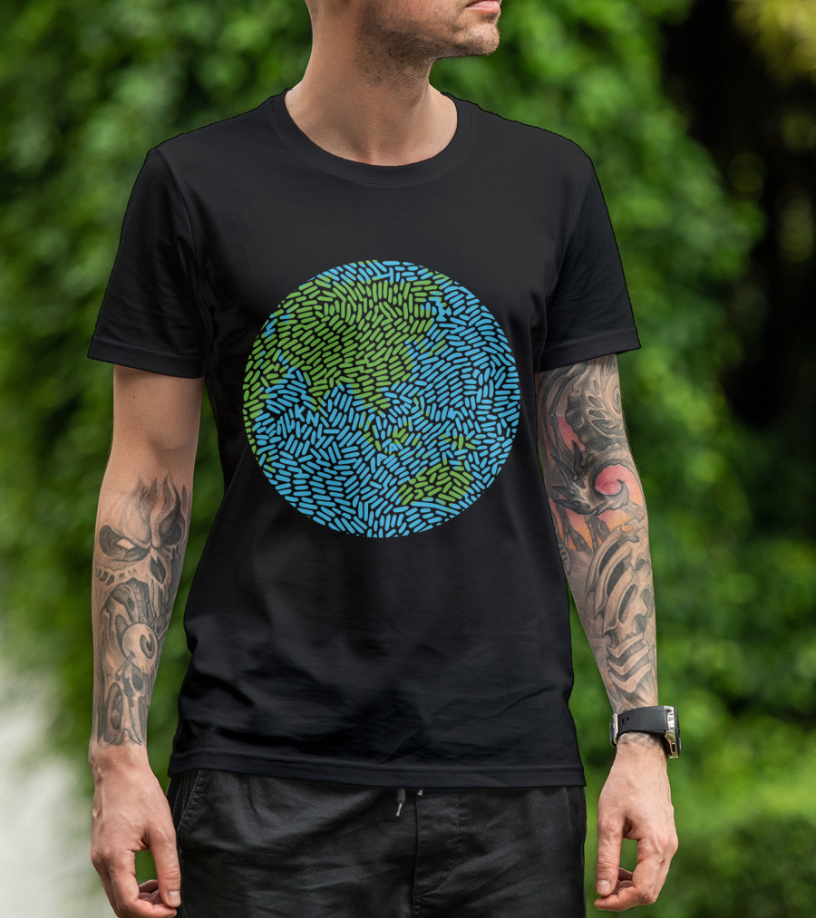 The World Is Made Of Microbes Asia Edition Earth T-Shirt